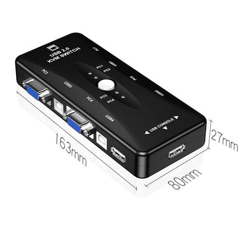 Boîtier séparateur VGA 4 en 1 pour clavier, souris, moniteur, commu... on Productcaster.