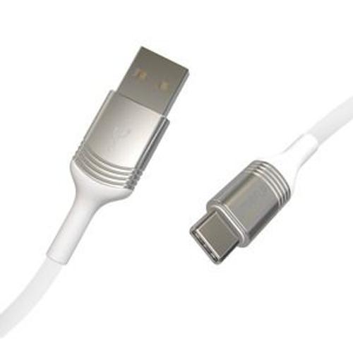 Green_e Cable Type C Usb A 1m20 Avec Attache Blanc on Productcaster.