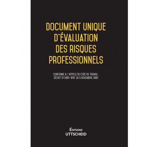 Document Unique D'évaluation Des Risques Professionnels Métier (Pré... on Productcaster.