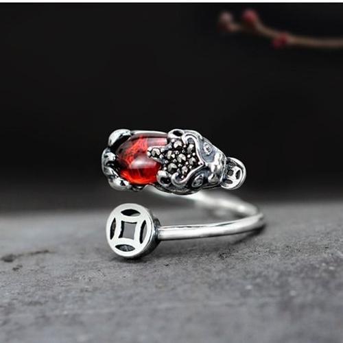 Bague Ouverte En Argent Et Grenade Pour Hommes Et Femmes, Bijou Au ... on Productcaster.