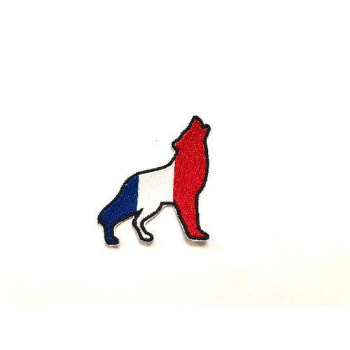 Patch Ecusson Brode Broderie Thermocollant Drapeau Loup France Fran... on Productcaster.