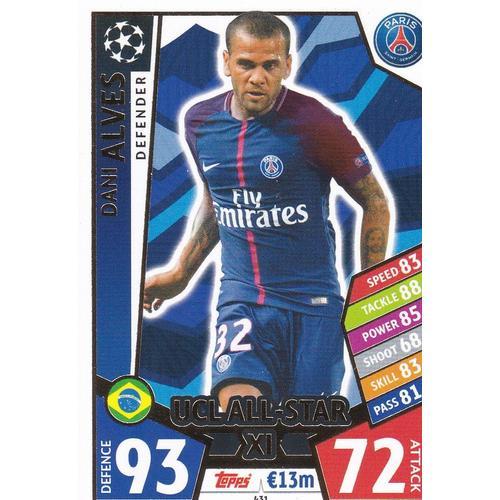 Carte Topps Match Attax - Dani Alves - Champions League 2017/18 - U... on Productcaster.