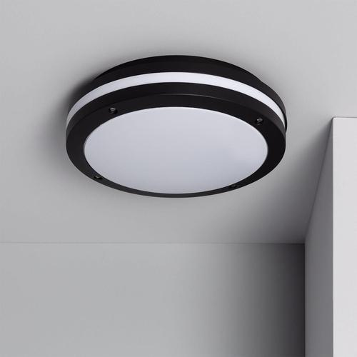 Plafonnier Rond Métal Corso Ø300 Mm Pour Extérieur Ip54 Noir on Productcaster.