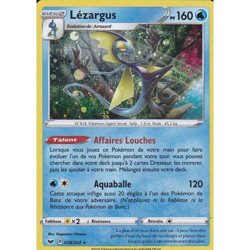 Carte Pokemon - Lézargus - 160 Pv - 058/202 - Holo-Rare - Épée Et B... on Productcaster.