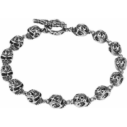 Bracelet Homme En Acier Inoxydable Avec Cranes 22 Cm on Productcaster.