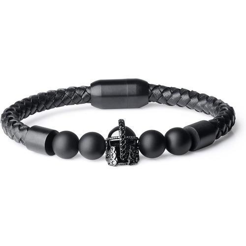 Bracelet En Cuir Bracelet Perle Homme Pierre Onyx on Productcaster.