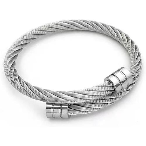 Bracelet Homme Wia Fil Bracelet Homme Ouverture Stretch Réglable Hi... on Productcaster.