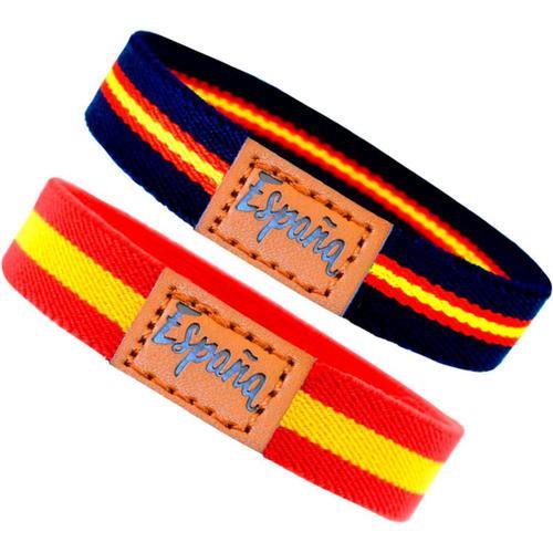 Élastique 2 Espagne Rouge - Bleu Bracelet Drapeau Espagne Bracelet ... on Productcaster.