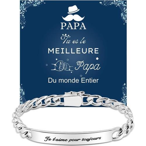 Papa Cadeau Homme Bracelet Homme, Chaîne Bracelet En Acier Inoxydab... on Productcaster.