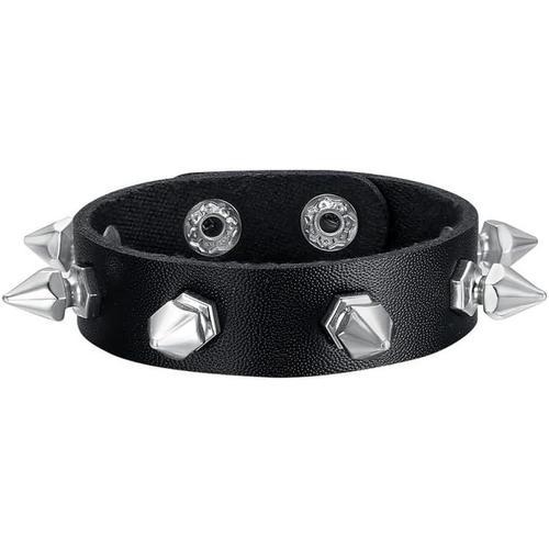 - Bracelet Punk Gothique Rock Clouté Pics 1 Rang Cuir Noir Homme Fe... on Productcaster.