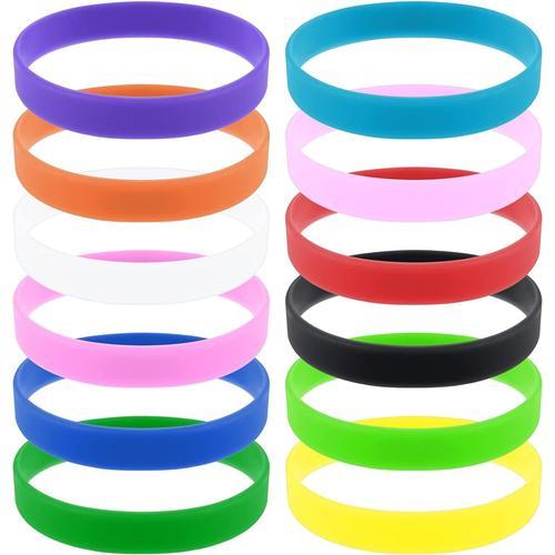 Différentes Couleurs Lot De 12 Bracelets Élastiques En Silicone - C... on Productcaster.