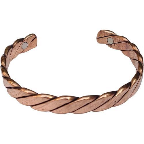 Twstd_2mgnt Bracelet En Cuivre Pur Pour Homme Et Femme Kada En Cuiv... on Productcaster.