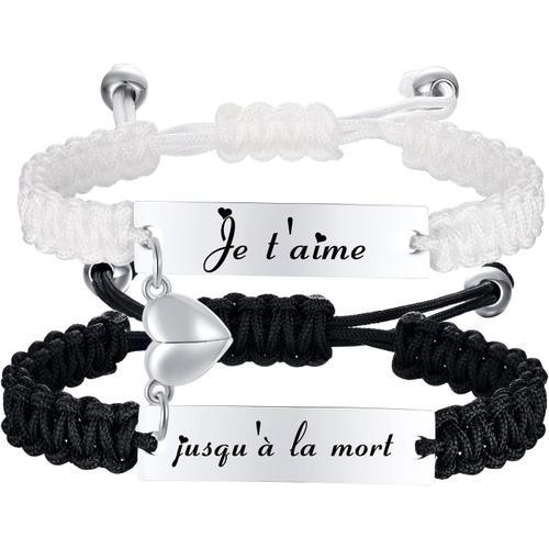 02#Couple Bracelet Couples Bracelet Personnalisé Gravure¿2pcs Je T'... on Productcaster.