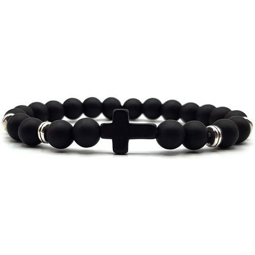 XL crucifix - croix onyx bracelet - FAIT - AMOUR - ESPOIR - chaîne ... on Productcaster.