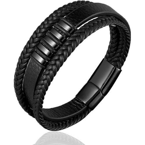 Kfb1-D Bracelet En Cuir Multicouche Pour Homme Couche De Manchette ... on Productcaster.