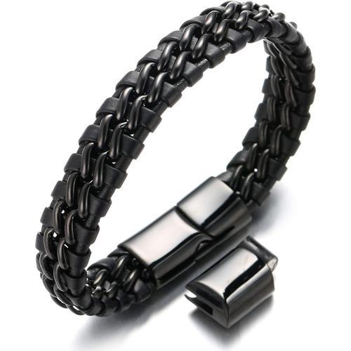 Plus ¿ Argent Solo/Honneur Or/Pistolet Noir ¿ Homme Bracelet Cuir V... on Productcaster.