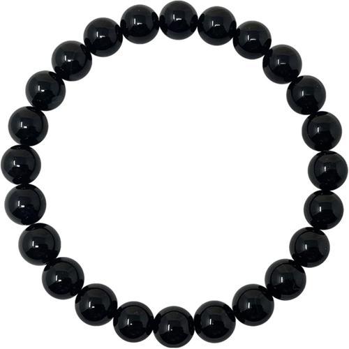 Noire Bracelet Élastique En Pierres Naturelles Unisexe on Productcaster.