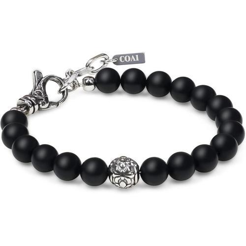 Onyx Mat Bracelet Perle Charm Fleur De Lis Homme on Productcaster.