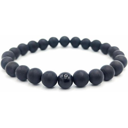 Onyx - Acier Inoxydable Noir Bracelet De Qualité Supérieure Pour Ho... on Productcaster.