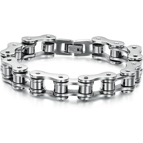 Argent Keybella Bracelet Chaîne Homme Moto Vélo Acier Inoxydable St... on Productcaster.