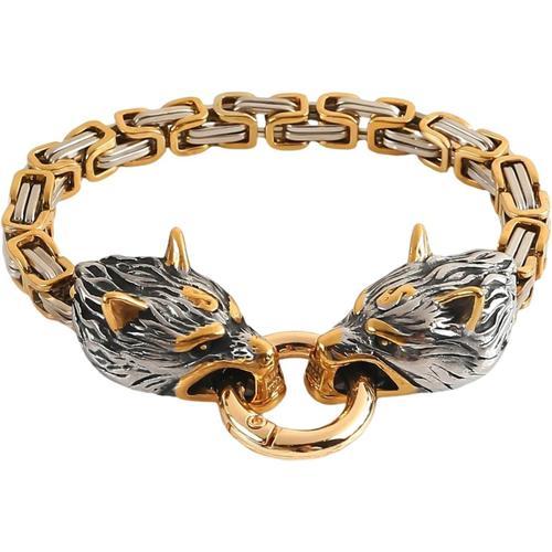 Wolf Chaîne King En Acier Inoxydable Pour Hommes, Bijoux De Bracele... on Productcaster.