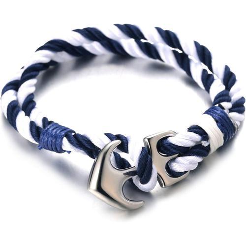 ¿ Voile ¿ Bracelet En Corde De Nylon Pour Homme Couleur Rouge Multi... on Productcaster.