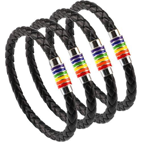 Anderk 4 Packs Bracelet De Fierté Gay Lgbt Arc-En-Bracelet, Couple ... on Productcaster.