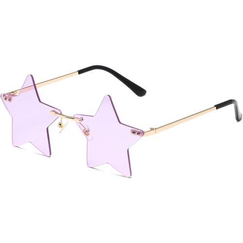 Étoile Violette Lunettes De Soleil Vintage Tendance Et Amusantes - ... on Productcaster.