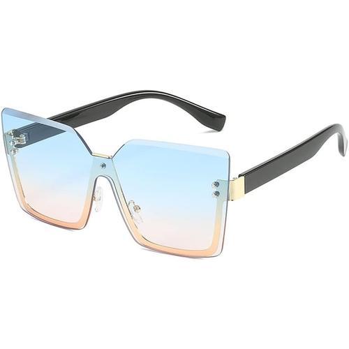 Bleu Rose Lunettes De Soleil Punk Pour Hommes Et Femmes, Surdimensi... on Productcaster.