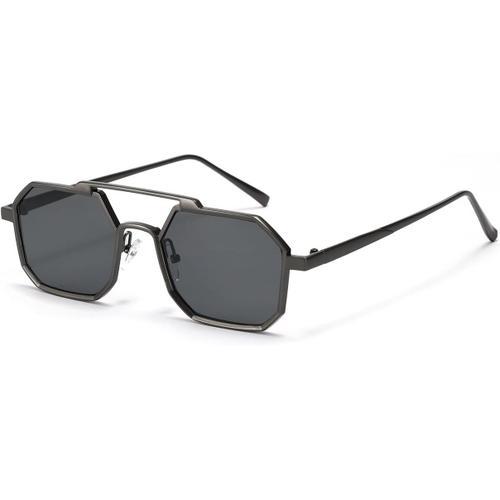 Gris Argenté Lunettes De Soleil Pour Hommes Et Femmes, Verres Trans... on Productcaster.