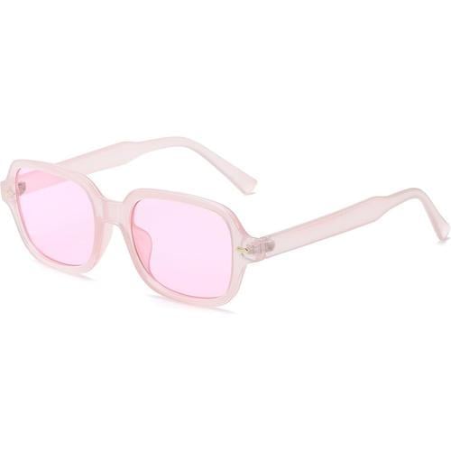 Rose Lunettes De Soleil Rectangulaires Ovales Rétro Pour Homme Et F... on Productcaster.