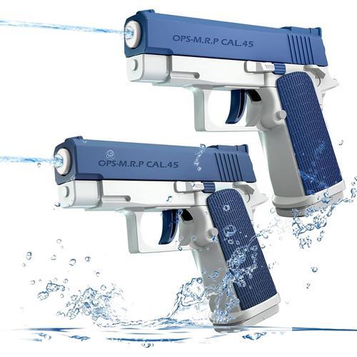 Bleu Pistolet A Eau 2 Pièces Pistolets À Eau Pour Enfant Longue Por... on Productcaster.