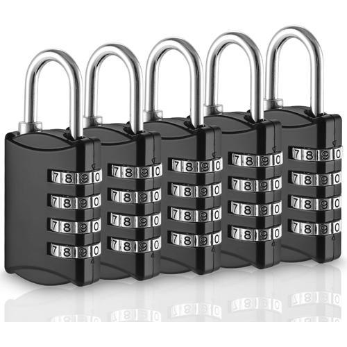 Xespis Lot de 5 Cadenas Code, Cadenas Code 4 Chiffres, Petit Cadena... on Productcaster.