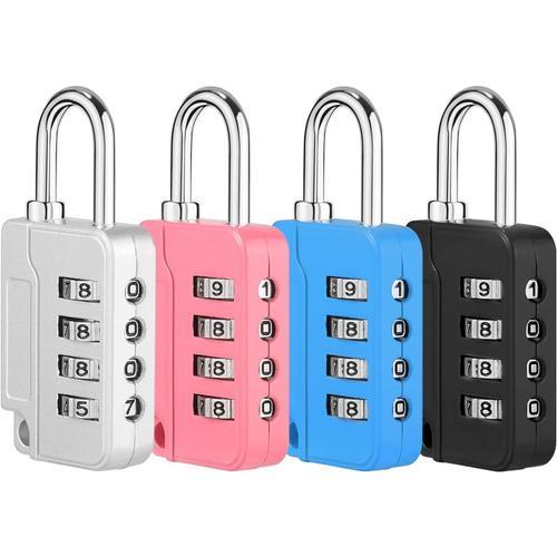 4 Pcs Cadenas Code 4 Chiffres, Petit Cadenas Casier Code Alliage de... on Productcaster.