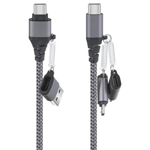 grau Cable multi USB, 60W 3A Lightning/USB C vers USB C cable de ch... on Productcaster.