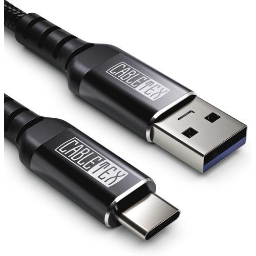 Black Cable USB C vers USB 3.2 Type A Cable de Charge Textile de 1,... on Productcaster.