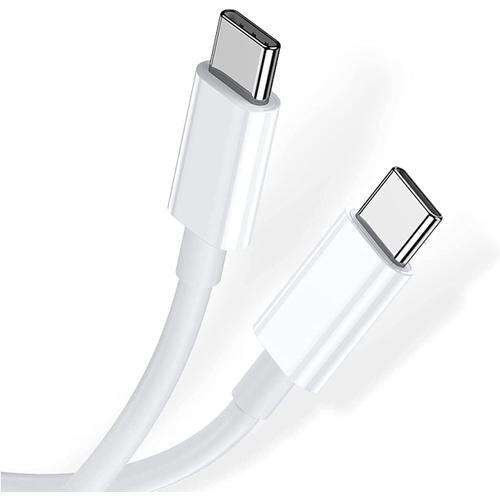 blanc USB-C vers USB-C Cable de charge rapide 3A PVC Matériau Compa... on Productcaster.