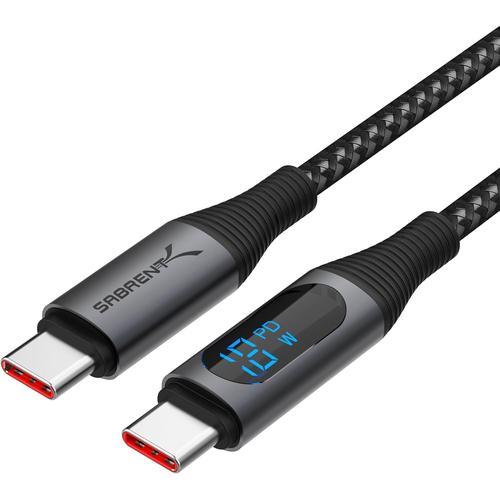 USB-C vers USB-C Cable de charge USB-C vers USB-C 1M/3.3FT avec aff... on Productcaster.