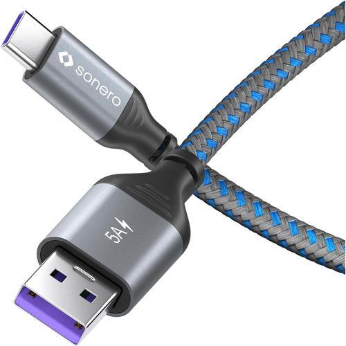 gris/bleu Cable de chargement USB-C vers USB-A, cable de chargeme... on Productcaster.