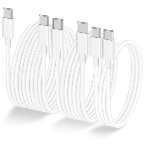 Lot de 3 Cable USB-C vers USB-C 100W Blanc 1M/2M/3M Cable de charge... on Productcaster.