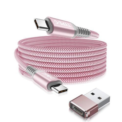 Rose Cable USB C vers Type C 100W 2M avec Adaptateur USB,Cordon Cha... on Productcaster.