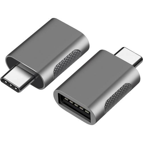 Gris Adaptateur USB C vers USB, Lot de 2 Adaptateur USB Type-C vers... on Productcaster.