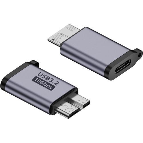 2 Pcs Adaptateurs USB C Femelle vers Micro B Male 10Gbps - Converti... on Productcaster.