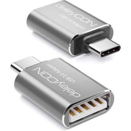 Argent 2 Pièces Adaptateurs USB vers USB C avec OTG - Aluminium - A... on Productcaster.