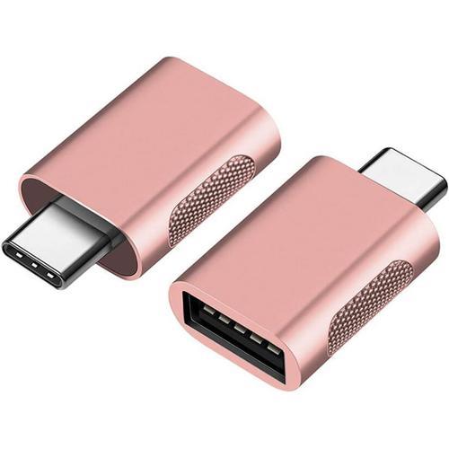 Or Rose USB C Adaptateur (Pack de 2) Adaptateur USB - C vers USB 3.... on Productcaster.