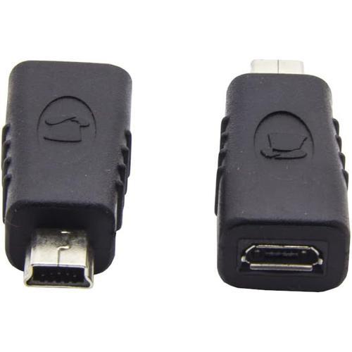 Noir Adaptateur Micro USB 2.0 vers Mini USB 2.0, 5 pin, Femelle ver... on Productcaster.