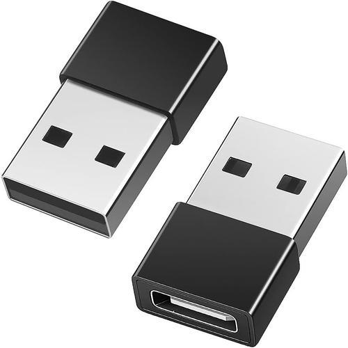 Black Adaptateur USB C vers USB (Lot de 2), BorlterClamp Adaptateur... on Productcaster.