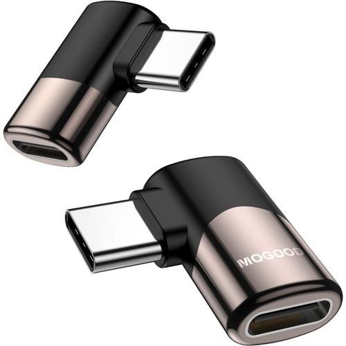 Noir USB C 90 Degree Adapter, Prolongateur USB C Male vers Femelle ... on Productcaster.