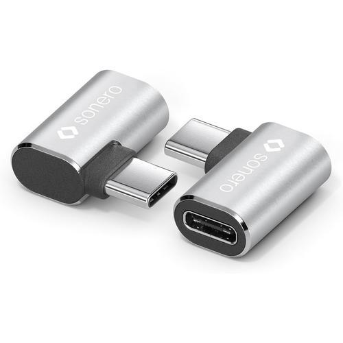 argent USB-C male vers prise USB-C coudée à 90°, adaptateur USB-C, ... on Productcaster.