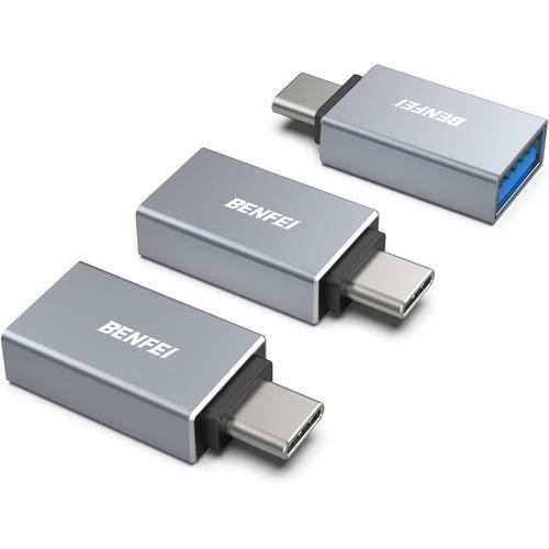 Gris Adaptateur USB C vers USB 3.0, Pack de 3 USB C vers Un Adaptat... on Productcaster.